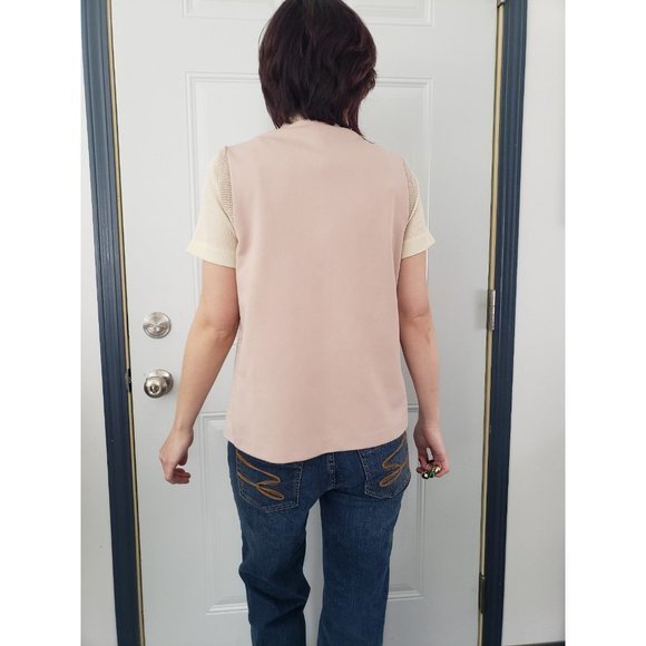 Vintage 70s Beige Vest - Picture 3 of 4